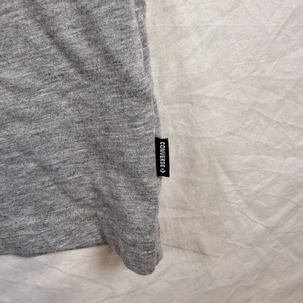 Converse Star Chevron Long Sleeve Tee Gray Boys Size L